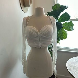 Shein padded crop top